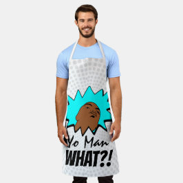 ホワイトブルーヨーマンマグショット漫画 エプロン