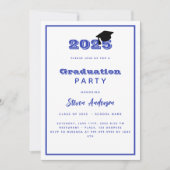 ホワイトブルー卒業パーティー2025 招待状 (正面)