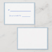 ホワイトブルー枠付きプレイス/シートホルダーカード プレイスカード (正面/裏面)