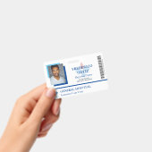 ホワイトブルー病院の従業員IDロゴ バッジ (Handheld)