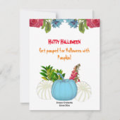 ホワイトブルー秋カボチャ水カラーフローラ緑 (正面)