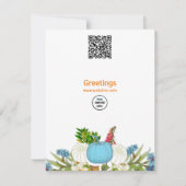 ホワイトブルー秋カボチャ水カラーフローラ緑 (裏面)