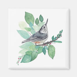 ホワイトブレストヌッチハッチの鳥のアート マグネット