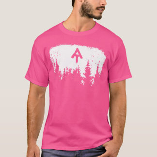 ホワイトブレーズアパラチアンアットトレイルミニマリストパインT Tシャツ