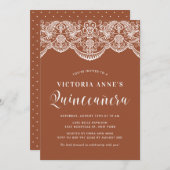 ホワイトブロケラストレステラコッタキンセアニラ 招待状 (正面/裏面)