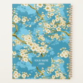 ホワイトブロッサムオンティール(緑がかった色)ブルー千代上プランナー プランナー手帳 (裏面)