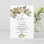 ホワイトブロッサムクレメンチンリトルかわいこちゃんベビーシャワー 招待状 (スタンド正面)