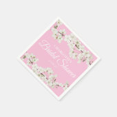 ホワイトブロッサムフローラブライダルシャワー スタンダードカクテルナプキン (角)