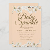 ホワイトブロッサムベビー散水男女兼用 招待状 (正面/裏面)