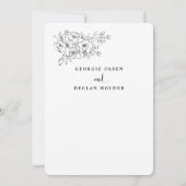 ホワイトブーケウドウドライク結婚式招待状 招待状 (裏面)