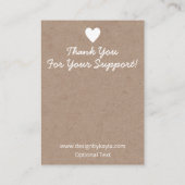 ホワイトブーケオンクラフトネックレス&イヤリングディスプレイ 名刺 (裏面)