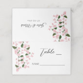ホワイトブーゲンビリーフラワーフォールディング座席表 プレイスカード (外部開封)