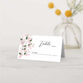 ホワイトブーゲンビリーフラワーフォールディング座席表 プレイスカード