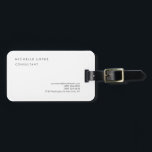 ホワイトプクラシカルライエレガントンプロフェッショナル ラゲッジタグ<br><div class="desc">このテンプレートは全カスタマイズてのプロフェッショナルの職業に合わせることができる。</div>