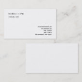 ホワイトプクラシカルライエレガントンプロフェッショナル 名刺 (正面/裏面)