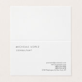 ホワイトプクラシカルライエレガントンプロフェッショナル 名刺 (外部フラット)