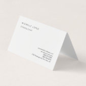 ホワイトプクラシカルライエレガントンプロフェッショナル 名刺 (正面)