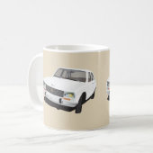 ホワイトプジョー504 - 2枚の画像 –  コーヒーマグカップ (正面左)