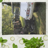 ホワイトプチハフリンガー キッチンタオル (折り畳み)