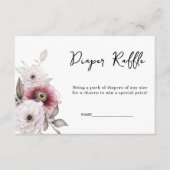 ホワイトプラムフローラおむつラッフルベビーシャワー エンクロージャーカード (正面)