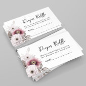 ホワイトプラムフローラおむつラッフルベビーシャワー エンクロージャーカード