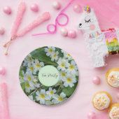 ホワイトプリムローゼスフローラティーパーティー ペーパープレート (パーティー)