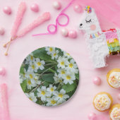 ホワイトプリムローゼスフローラティーパーティー ペーパープレート (パーティー)