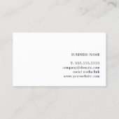 ホワイトプリモダンントクラフトコンサルタはっきりしたント 名刺 (裏面)