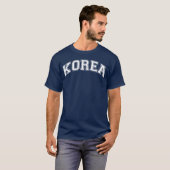 ホワイトプリントカレッジ韓国フレンド Tシャツ (正面フル)