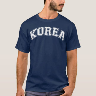ホワイトプリントカレッジ韓国フレンド Tシャツ