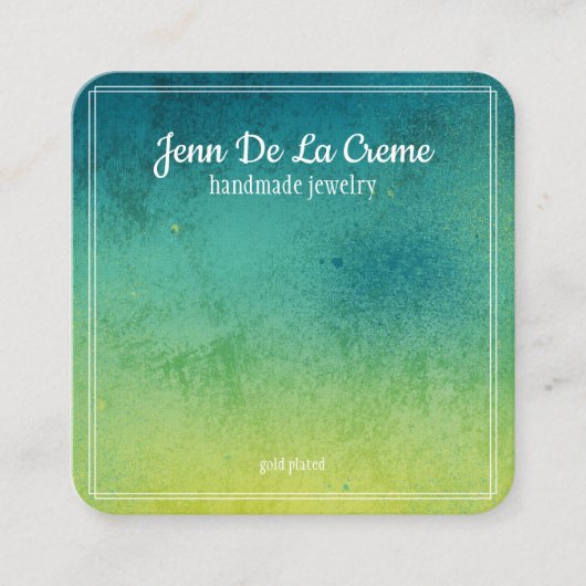 ホワイトプリントジュエルトーンジュエリーディスプレイ コーリングカード (正面)