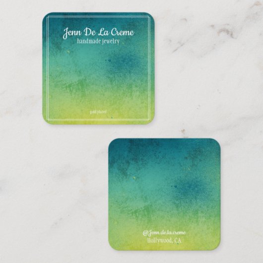 ホワイトプリントジュエルトーンジュエリーディスプレイ コーリングカード (正面/裏面)