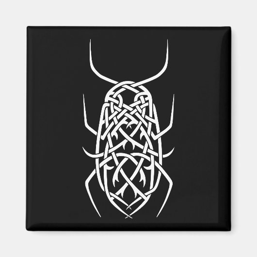 ホワイトプリントスクエアマグネット マグネット (正面)