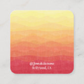 ホワイトプリントデザートスキージュエリーディスプレイ コーリングカード (裏面)