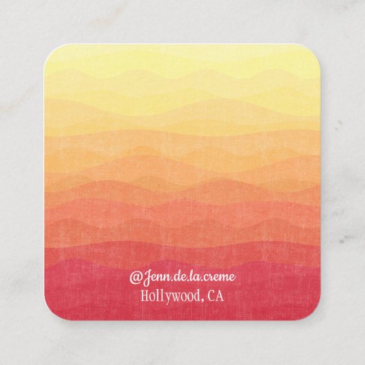 ホワイトプリントデザートスキージュエリーディスプレイ コーリングカード (裏面)