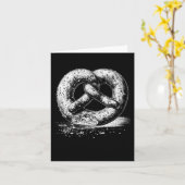 ホワイトプリントプレインスケッチプレッツェル カード (黄色い花)