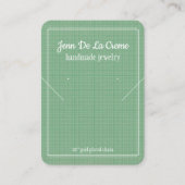 ホワイトプリントミントグリーンジュエリーディスプレイ コーリングカード (正面)