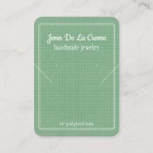 ホワイトプリントミントグリーンジュエリーディスプレイ