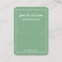 ホワイトプリントミントグリーンジュエリーディスプレイ コーリングカード