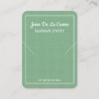 ホワイトプリントミントグリーンジュエリーディスプレイ コーリングカード