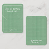 ホワイトプリントミントグリーンジュエリーディスプレイ コーリングカード (正面/裏面)