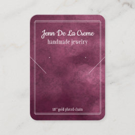 ホワイトプリント紫色の宝石トーンジュエリー表示 コーリングカード