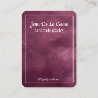 ホワイトプリント紫色の宝石トーンジュエリー表示 コーリングカード