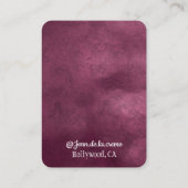 ホワイトプリント紫色の宝石トーンジュエリー表示 コーリングカード (裏面)