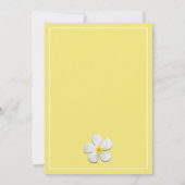 ホワイトプルメリアフラワーオンイエロー, RSVP 招待状 (裏面)