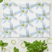 ホワイトプルメリア開花 キッチンタオル (折り畳み)