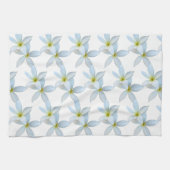 ホワイトプルメリア開花 キッチンタオル (横)