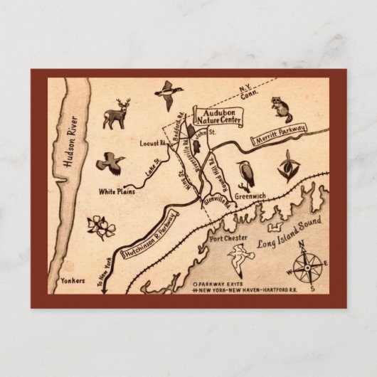 ホワイトプレインズ ニューヨーク ヴィンテージ ポストカード (正面)