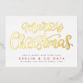 ホワイトプレミアムのメリークリスマス |金ゴールド業 箔シーズンカード (正面)