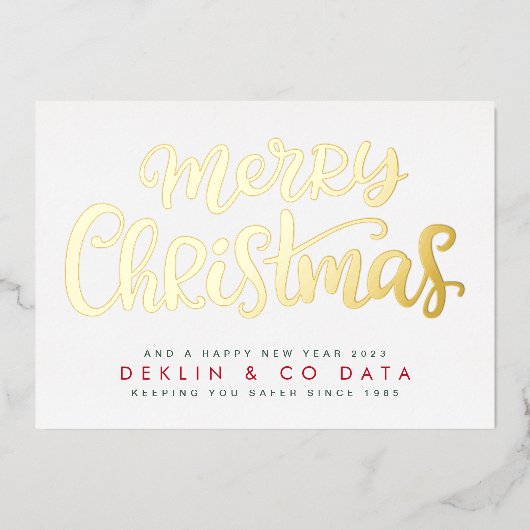 ホワイトプレミアムのメリークリスマス |金ゴールド業 箔シーズンカード (正面)